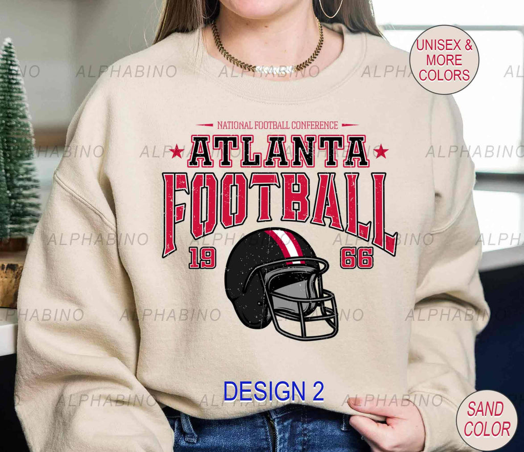 Atlanta Falcons Vintage Crewneck Retro Football Style - Adult & Kids T-Shirts, Sweatshirts & Hoodies apparel design preview 1
