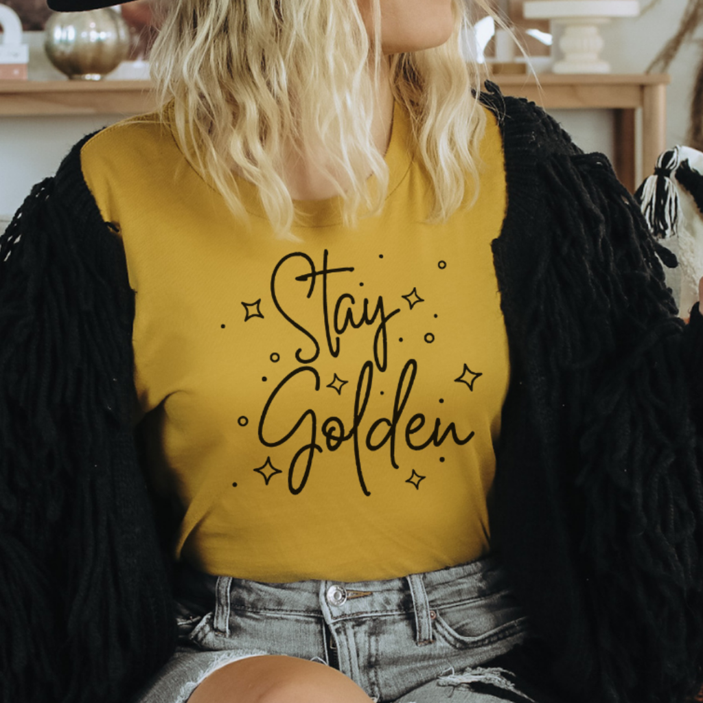Stay Golden Graphic - Adult & Kids T-Shirts, Sweatshirts & Hoodies apparel design preview 1