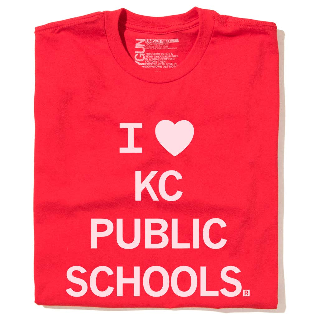 I Heart Kansas City Public Schools (R) - Adult & Kids T-Shirts, Sweatshirts & Hoodies apparel design preview 1
