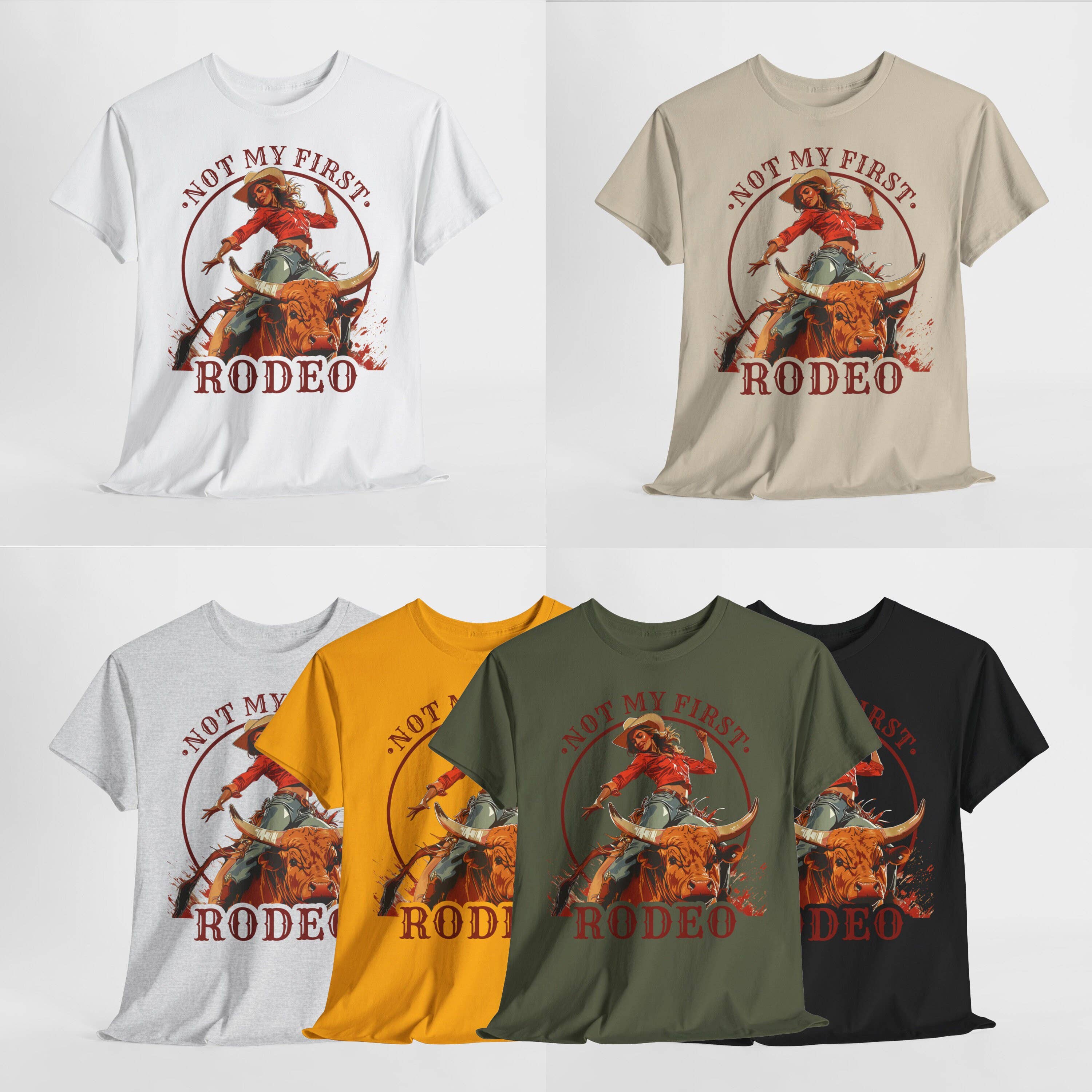 Not My First Rodeo Unisex Western Cowgirl - Adult & Kids T-Shirts, Sweatshirts & Hoodies apparel design preview 1