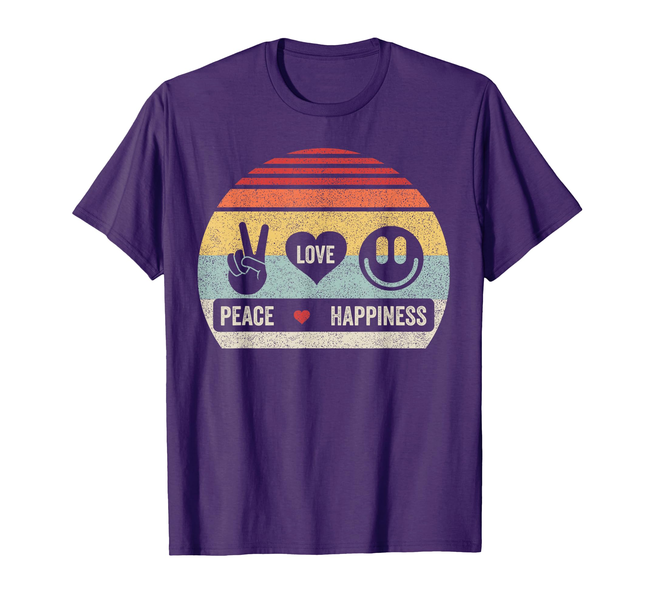 Peace Love Happiness T-Shirt - Novelty Apparel Unisex - T-Shirt, Sweatshirt, Hoodie