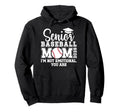 Funny Baseball Senior Mom 2026 Hoodie - Casual Everyday Wear for Adults - T-Shirt, Sweatshirt, Hoodie