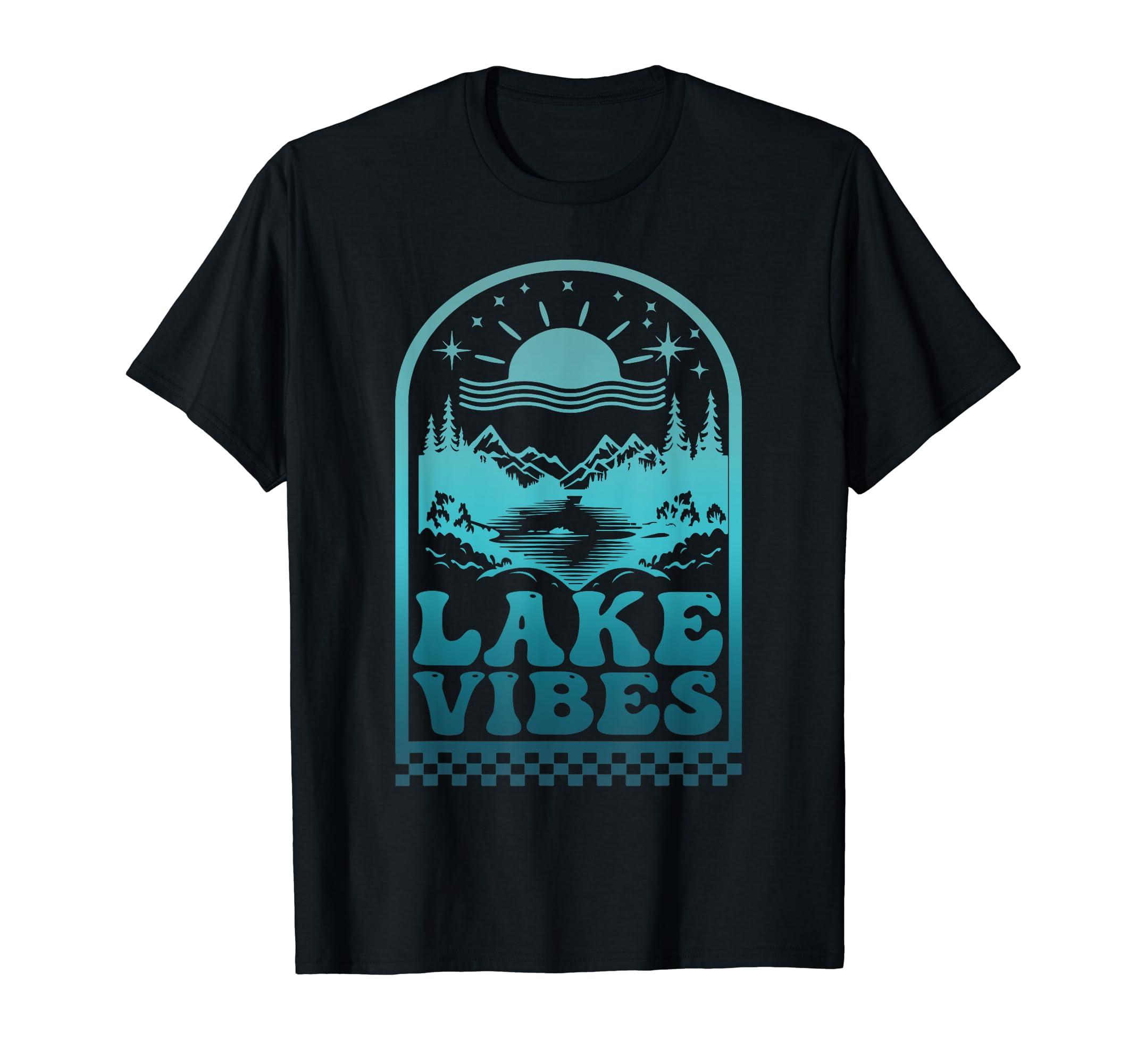 Sunset Lake Vibes Summer Vacation T-Shirt - Aesthetic Graphic Men Women - T-Shirt, Sweatshirt, Hoodie