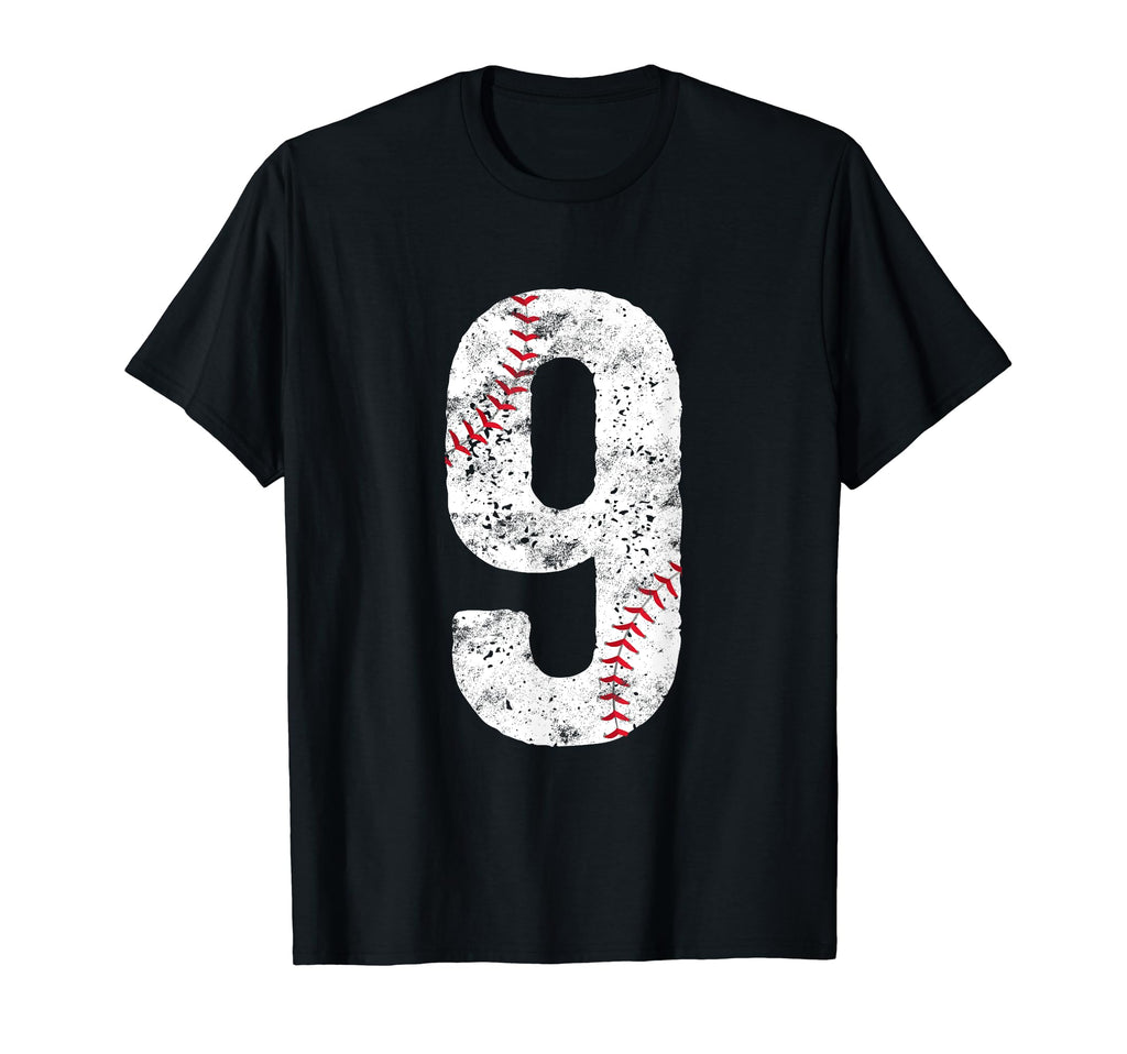 9 Year Old Baseball Number 9Th Birthday T-Shirt - Custom Art Print Unisex - T-Shirt, Sweatshirt, Hoodie