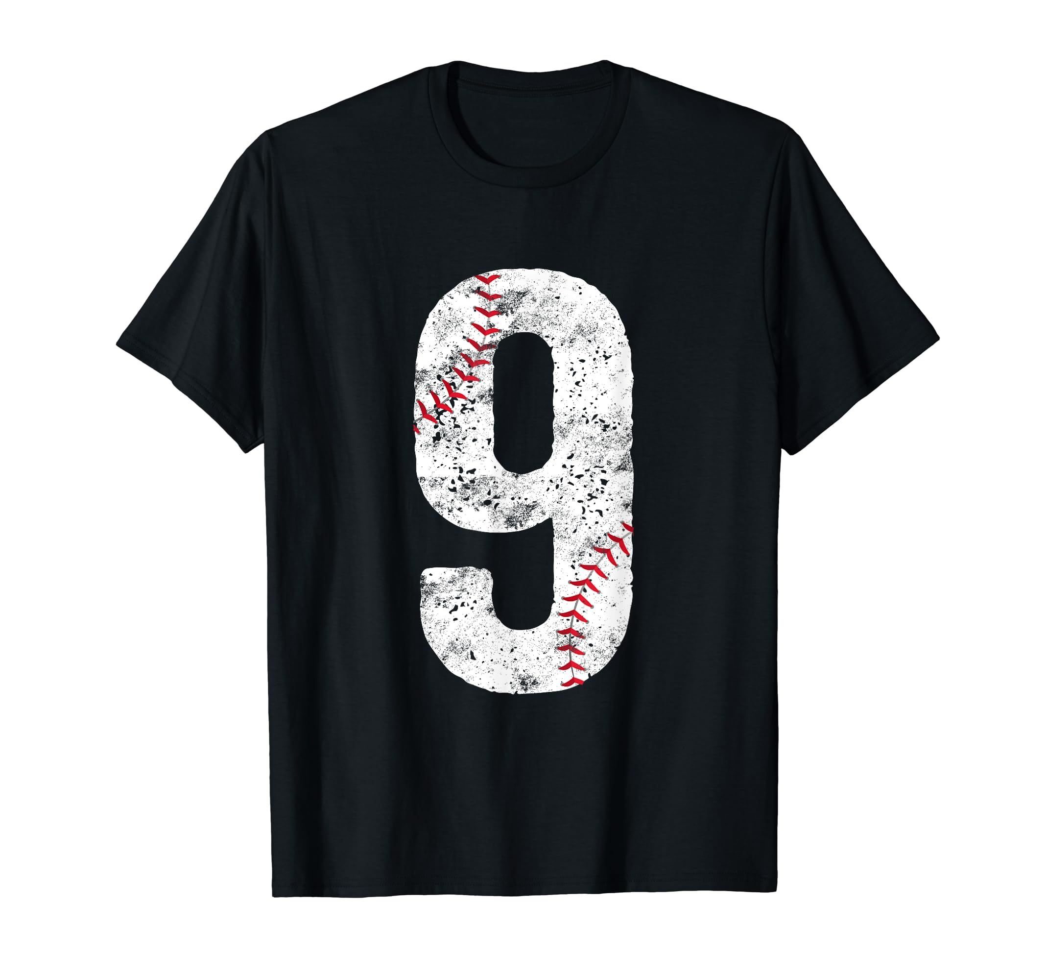 9 Year Old Baseball Number 9Th Birthday T-Shirt - Custom Art Print Unisex - T-Shirt, Sweatshirt, Hoodie
