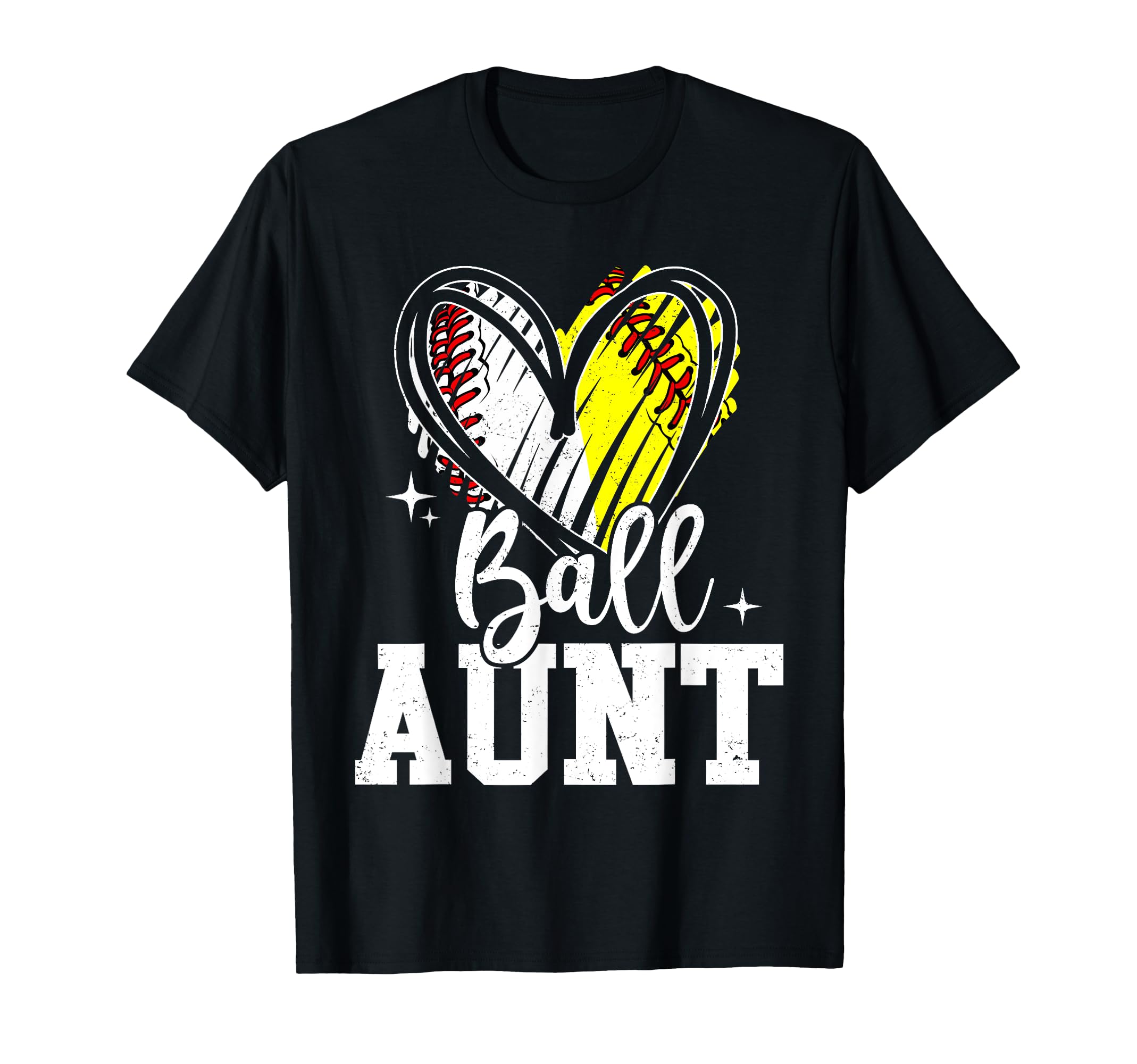 Ball Aunt Softball Baseball Aunt T-Shirt - Fun Novelty Design for Adults - T-Shirt, Sweatshirt, Hoodie