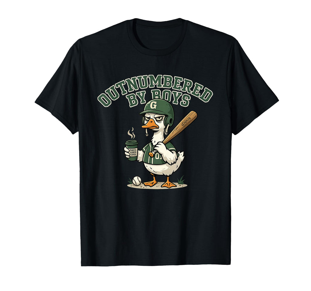 Funny Mom Goose Outnumbered Baseball Life T-Shirt - Unique Graphic Unisex - T-Shirt, Sweatshirt, Hoodie