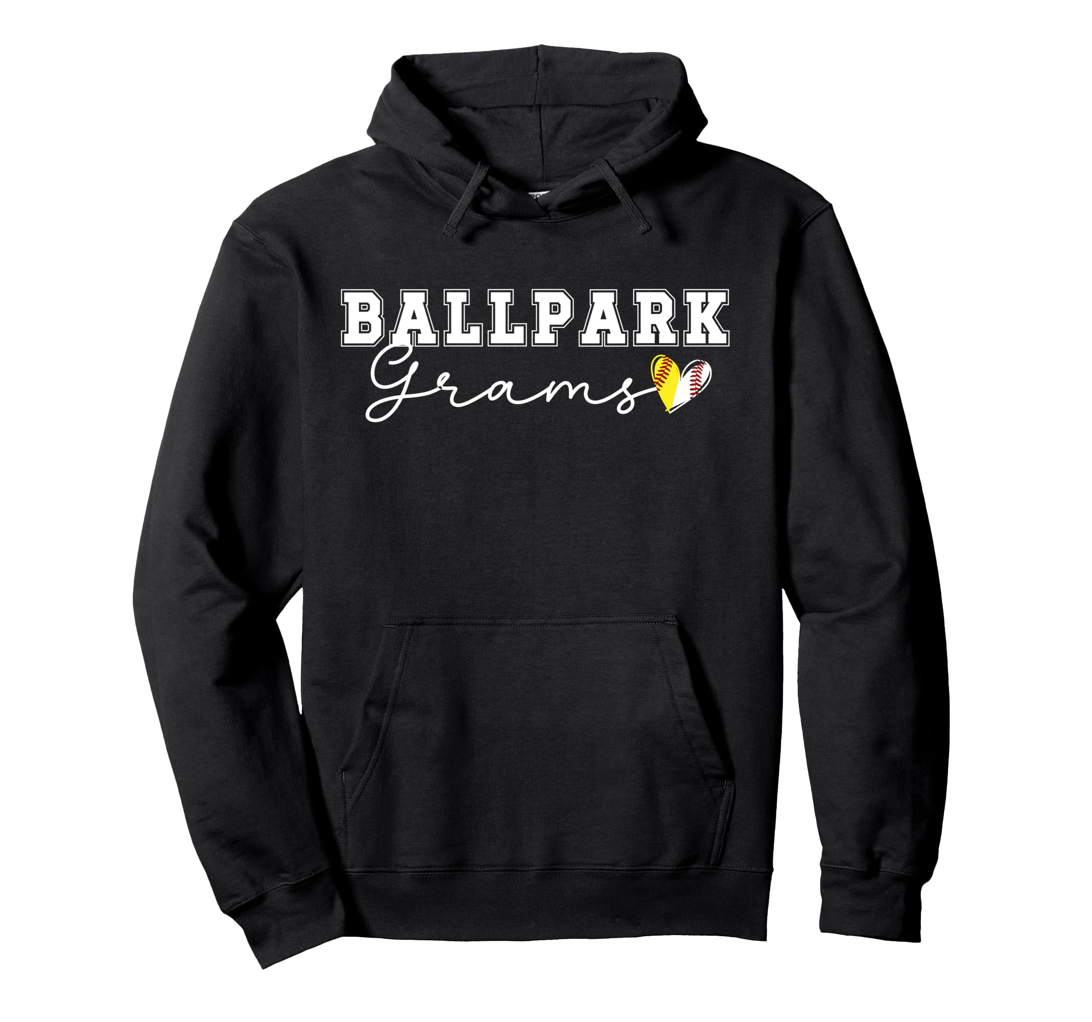 Ballpark Grams Grandma Softball Baseball Hoodie - Custom Art Print Unisex - T-Shirt, Sweatshirt, Hoodie