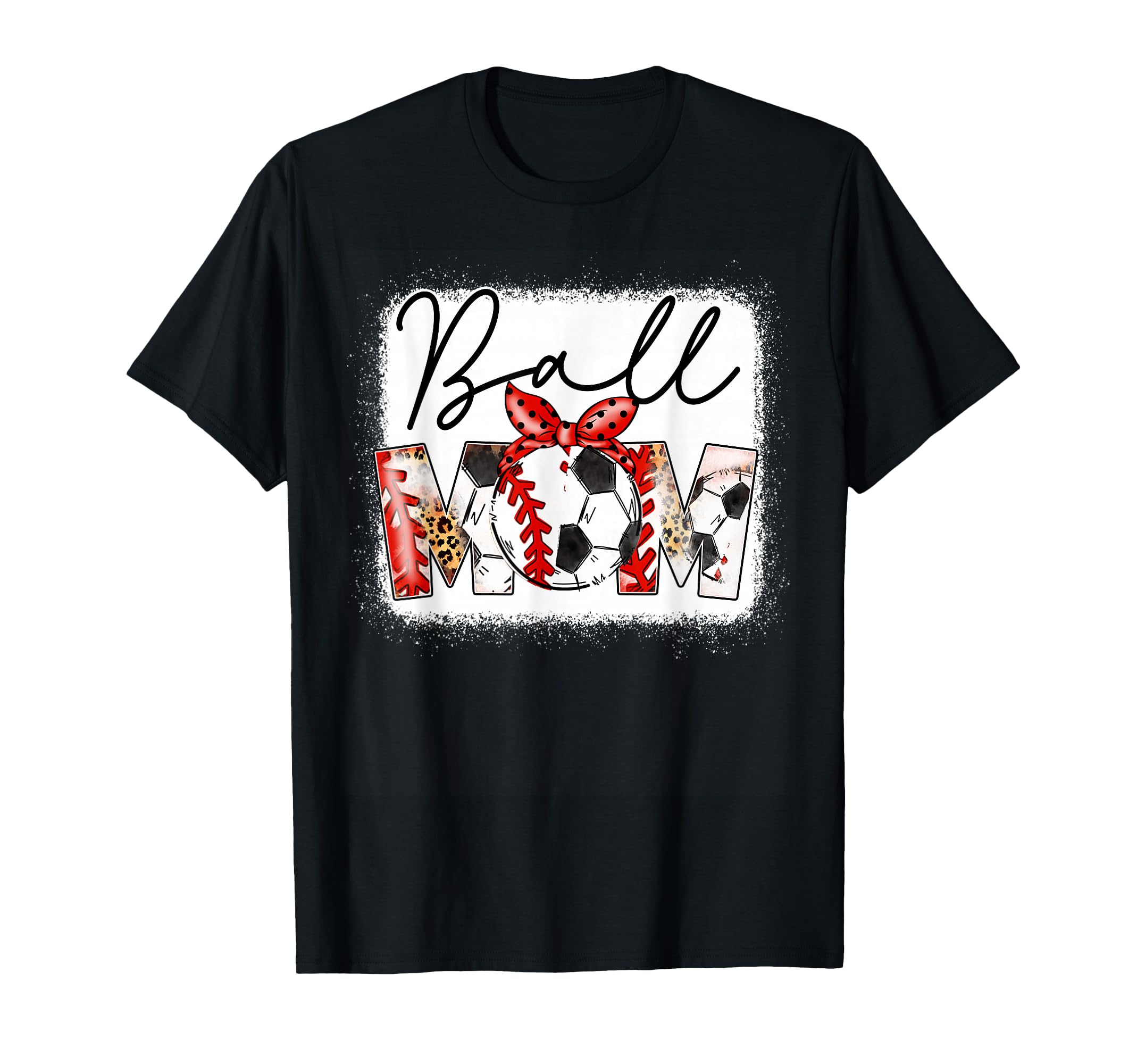 Mom Both Heart Soccer Baseball T-Shirt - Fun Novelty Design Men Women - T-Shirt, Sweatshirt, Hoodie