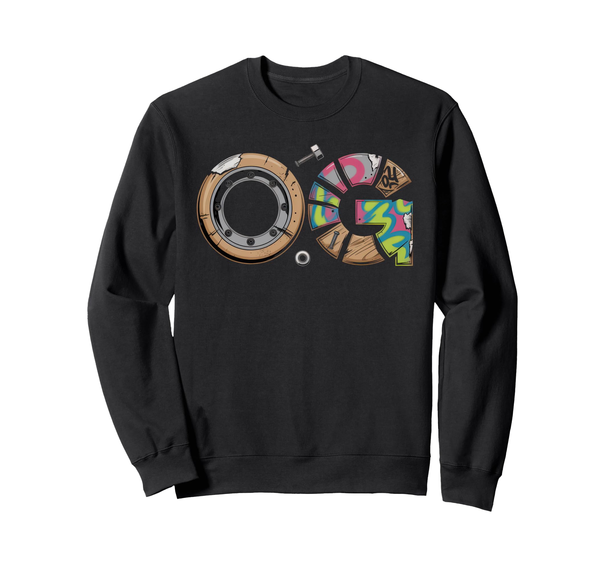 Old School Og Hip Hop Vinyl Cds Sweatshirt - Novelty Apparel for Adults - T-Shirt, Sweatshirt, Hoodie