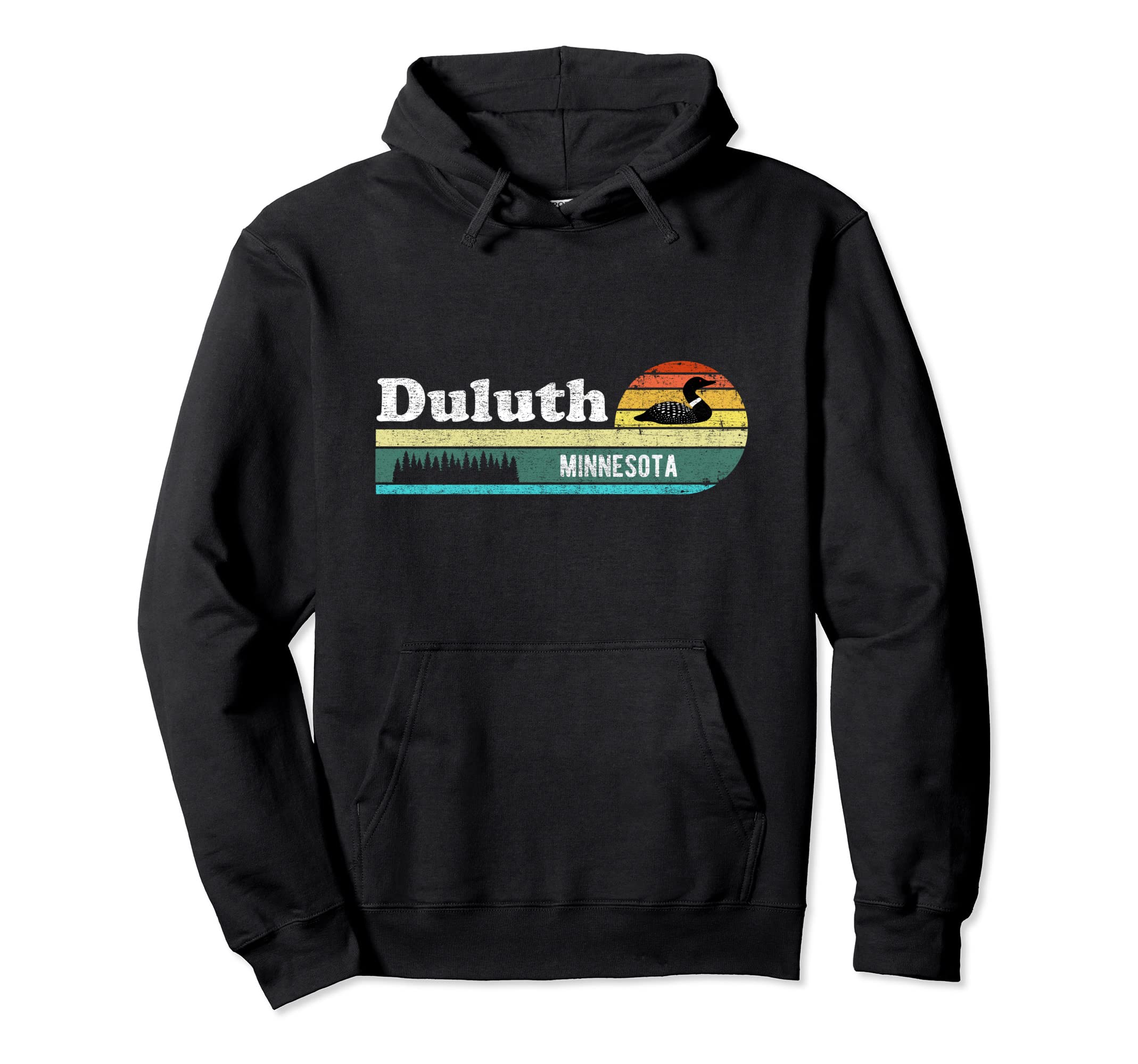 Duluth Minnesota Mn Distressed Hoodie - Casual Everyday Wear for Adults - T-Shirt, Sweatshirt, Hoodie