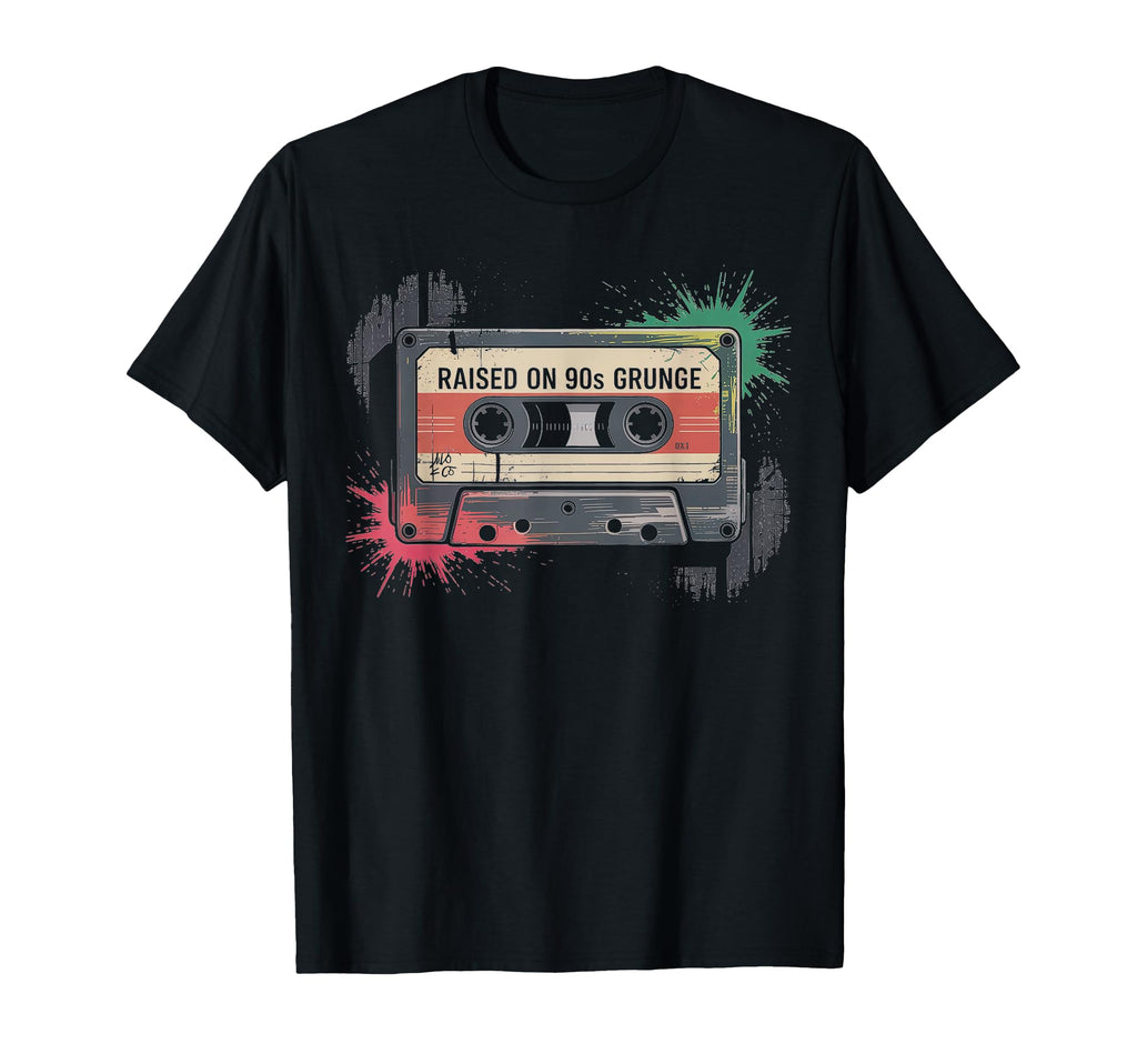 Raised 90S Grunge Music T-Shirt - Fun Novelty Design Unisex - T-Shirt, Sweatshirt, Hoodie