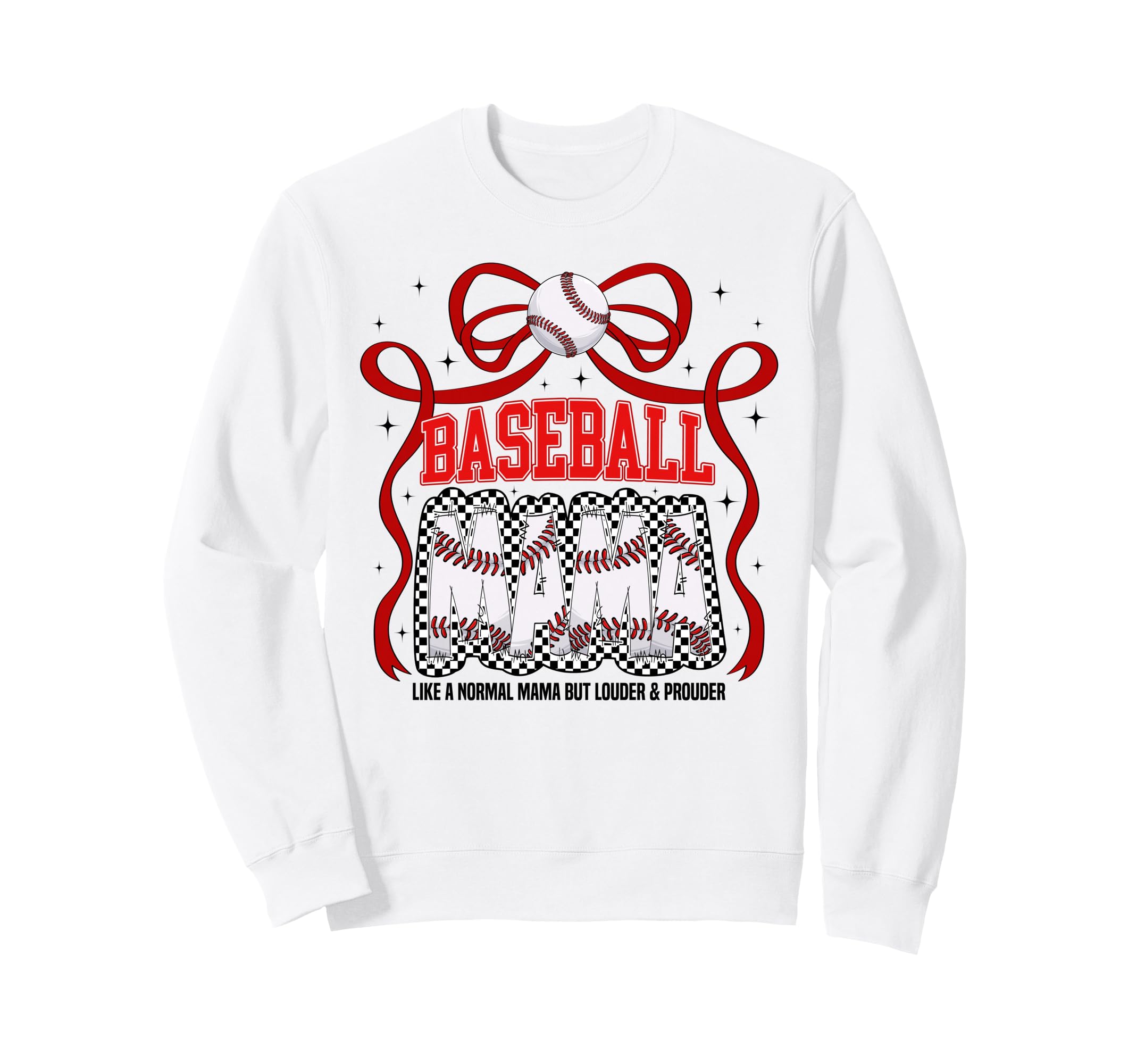 Baseball Mama Mom Coquette Baseball Sweatshirt - Unique Graphic Unisex - T-Shirt, Sweatshirt, Hoodie