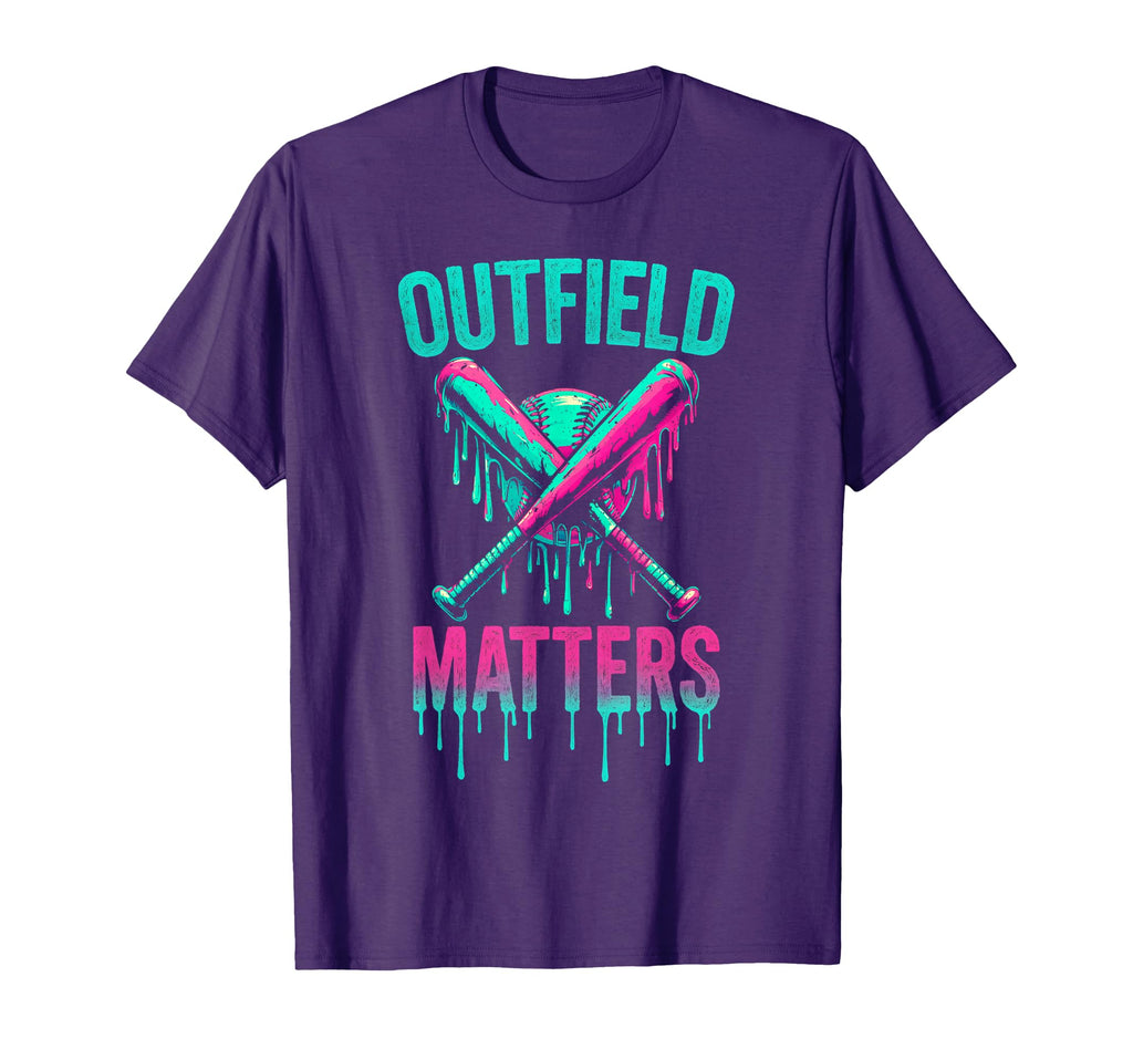 Baseball Outfield Matters Funny T-Shirt - Graphic Print for Adults - T-Shirt, Sweatshirt, Hoodie