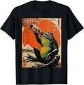 Retro Graphic Frog Drinking Beer Japanese - Adult & Kids T-Shirts, Sweatshirts & Hoodies apparel design preview 1