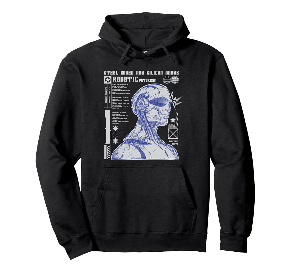 Y2K Robot Bold Urban Graffiti Aesthetic Hoodie - Unique Graphic for Adults - T-Shirt, Sweatshirt, Hoodie