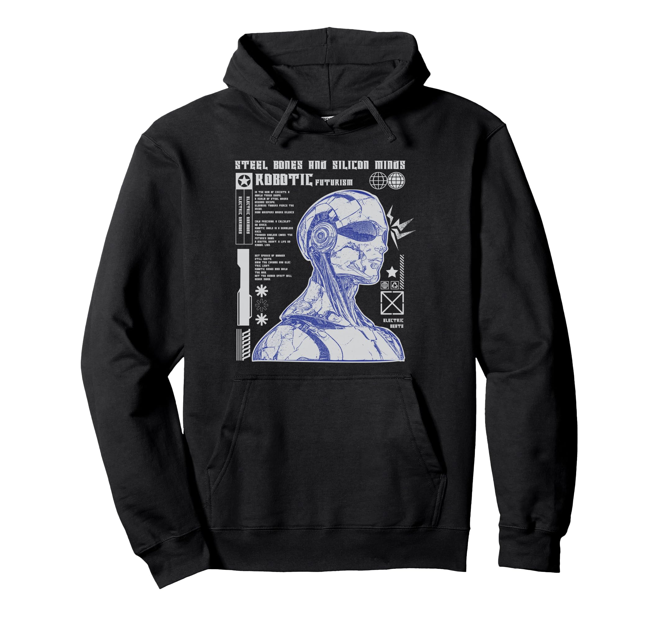 Y2K Robot Bold Urban Graffiti Aesthetic Hoodie - Unique Graphic for Adults - T-Shirt, Sweatshirt, Hoodie