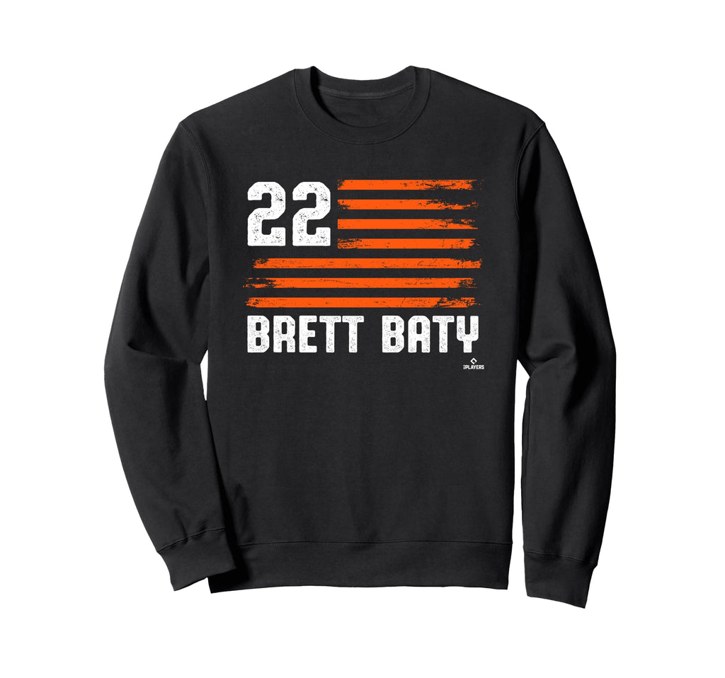 Flag Stripes Brett Baty New York Sweatshirt - Novelty Apparel Unisex - T-Shirt, Sweatshirt, Hoodie