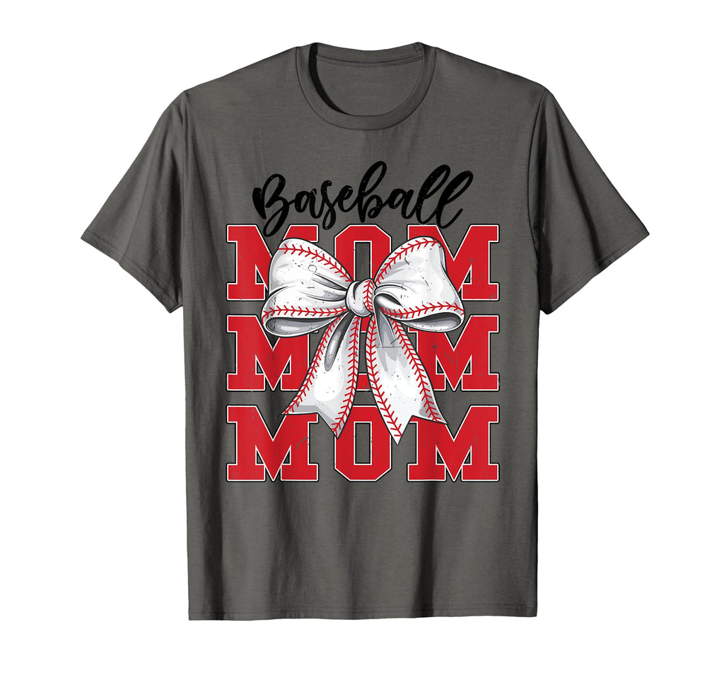 Game Day Baseball Mom Coquette Bow T-Shirt - Trendy Graphic Men Women - T-Shirt, Sweatshirt, Hoodie