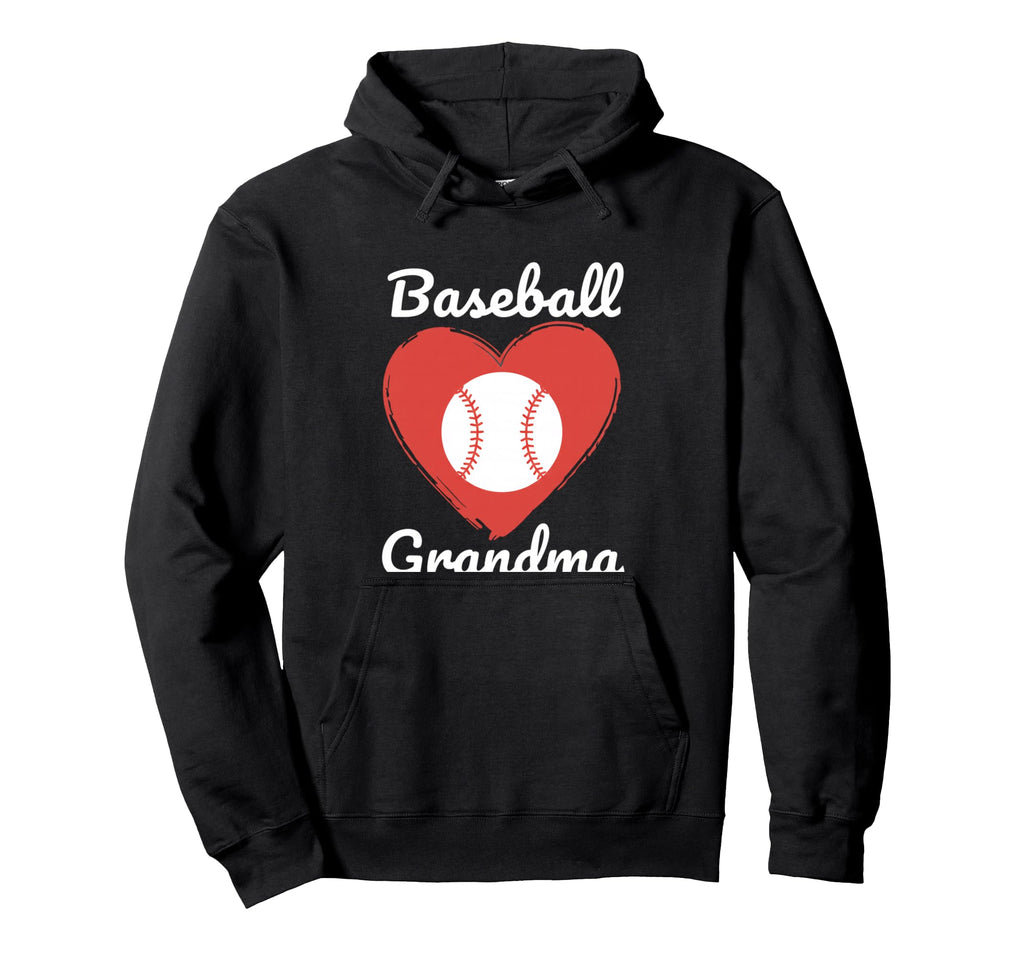 Grandparent Baseball Grandma Heart Hoodie - Aesthetic Graphic for Adults - T-Shirt, Sweatshirt, Hoodie