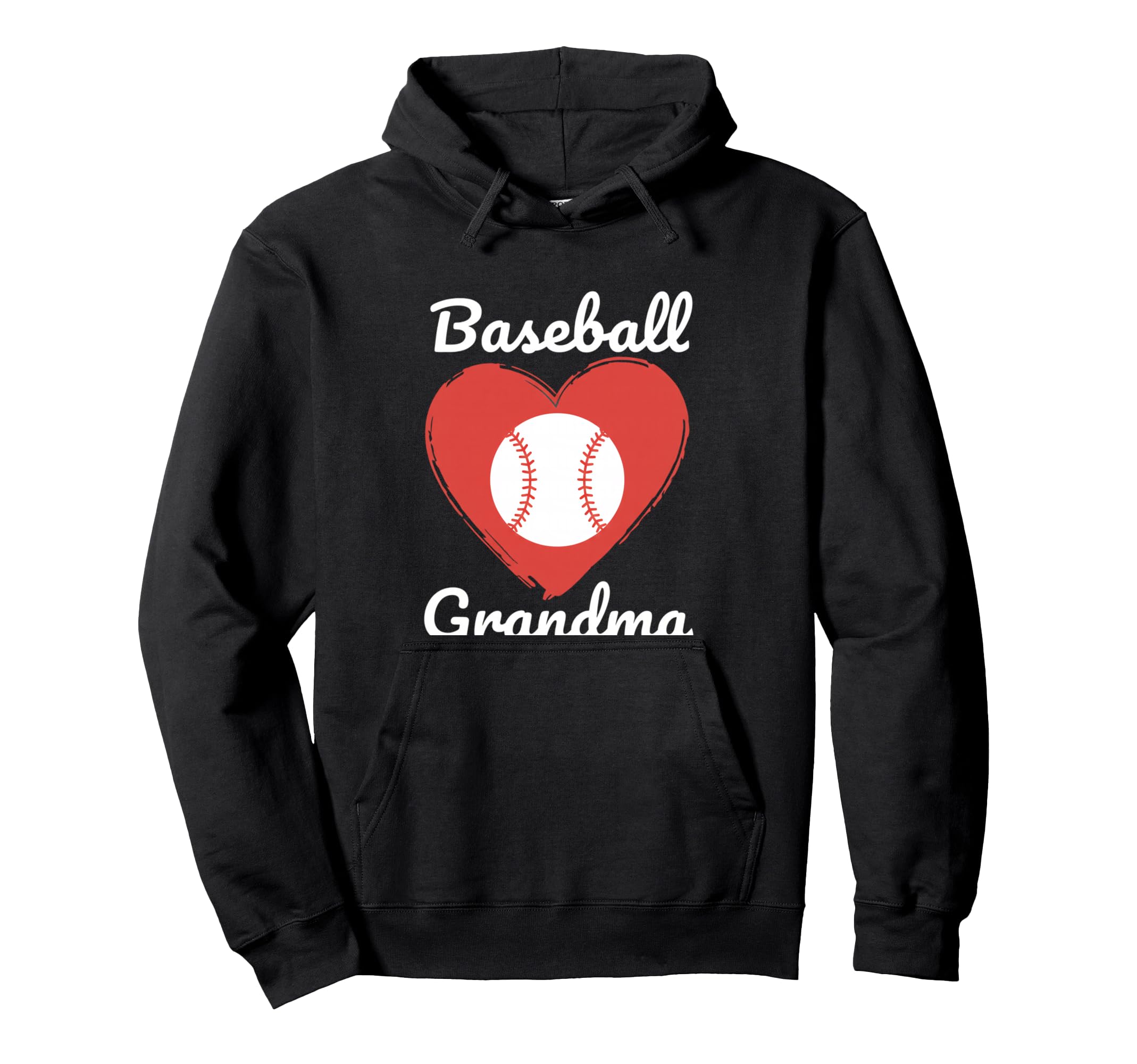 Grandparent Baseball Grandma Heart Hoodie - Aesthetic Graphic for Adults - T-Shirt, Sweatshirt, Hoodie
