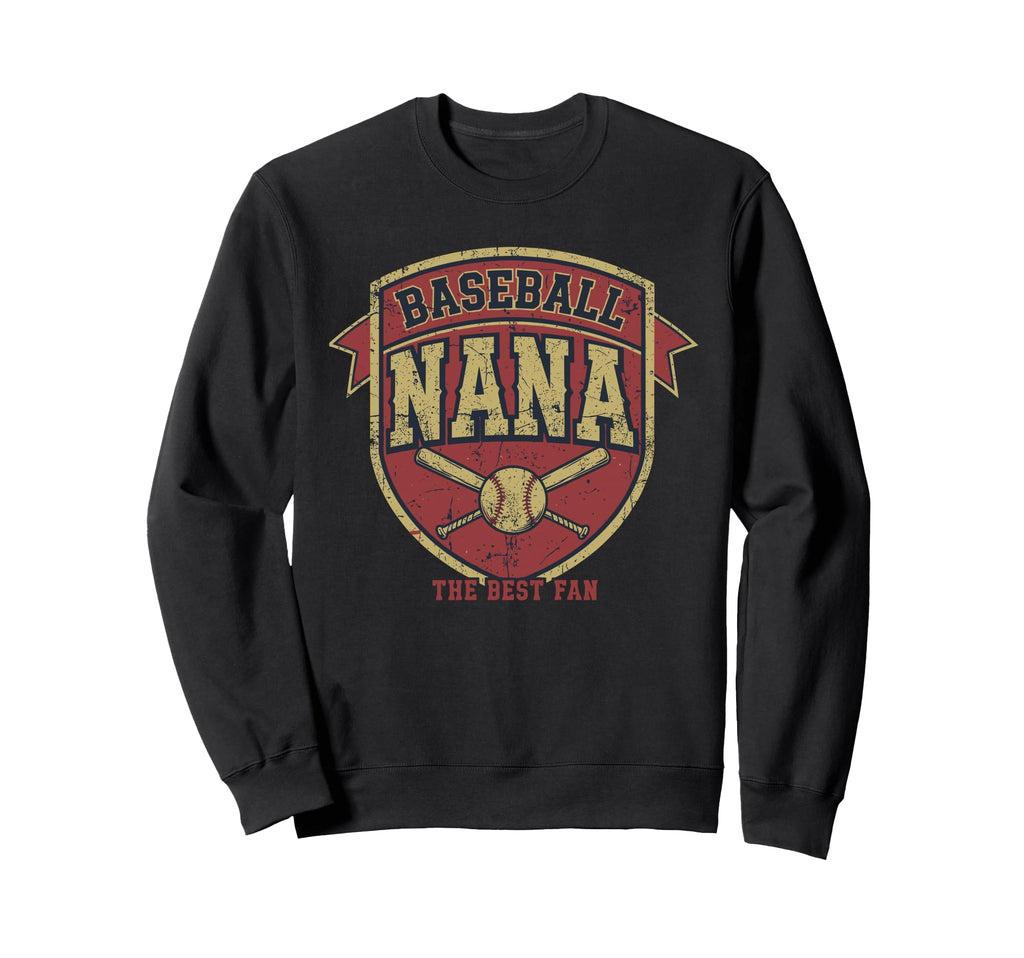 Baseball Nana Best Fan Grandma Sweatshirt - Fun Novelty Design Unisex - T-Shirt, Sweatshirt, Hoodie