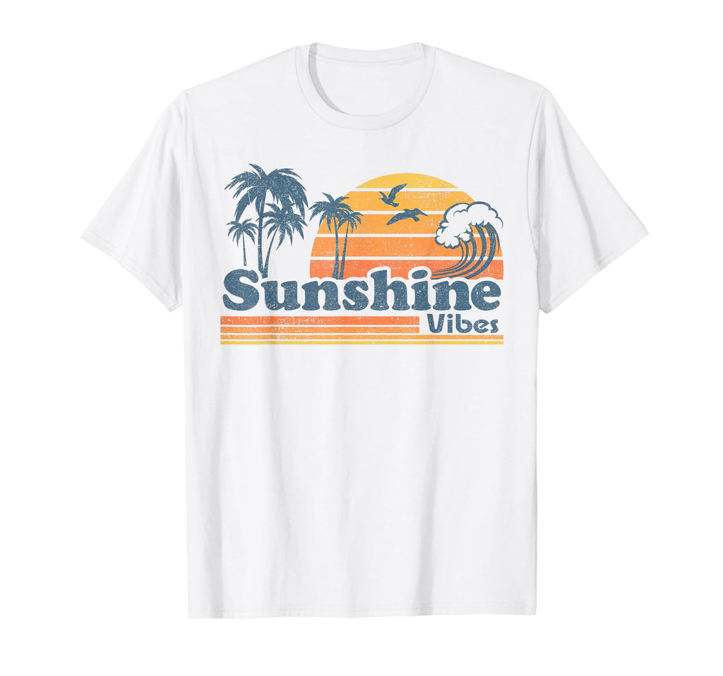 Funny Sunshine Vibes Vacation Beach 70S T-Shirt - Graphic Print for Adults - T-Shirt, Sweatshirt, Hoodie