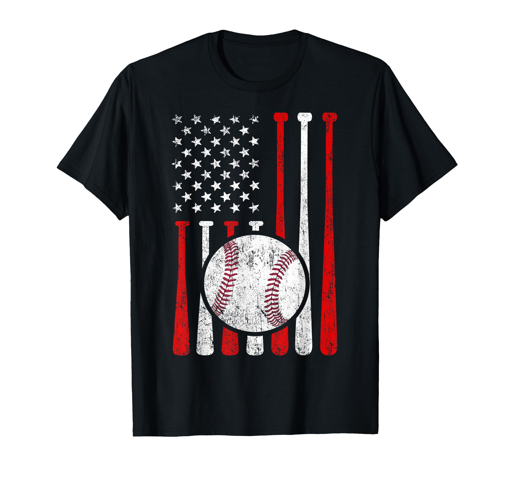 American Flag Baseball Flag Dad Mom T-Shirt - Custom Art Print Unisex - T-Shirt, Sweatshirt, Hoodie