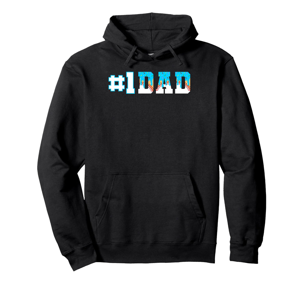 Baseball 1 Dad Ice Cream Drip Fathers Day Hoodie - Novelty Apparel Unisex - T-Shirt, Sweatshirt, Hoodie
