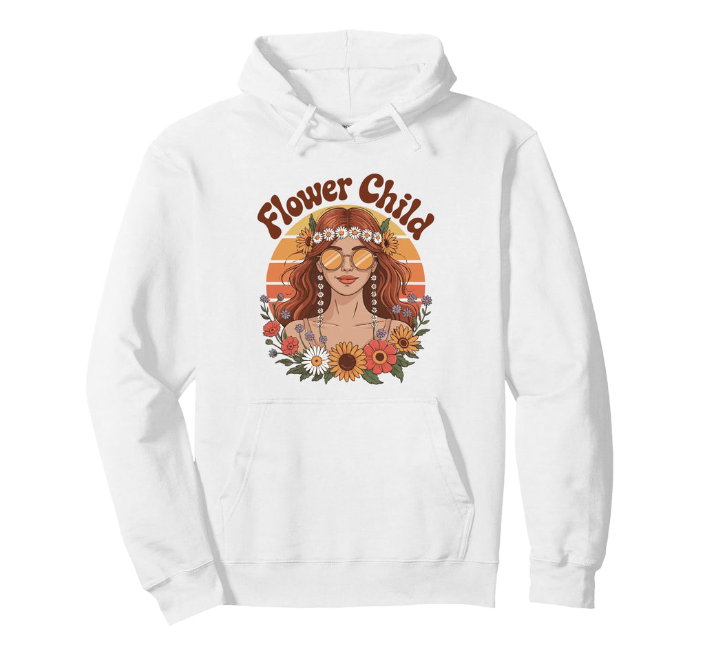 Boho Flower Child 70S Hoodie - Unique Graphic Men Women - T-Shirt, Sweatshirt, Hoodie