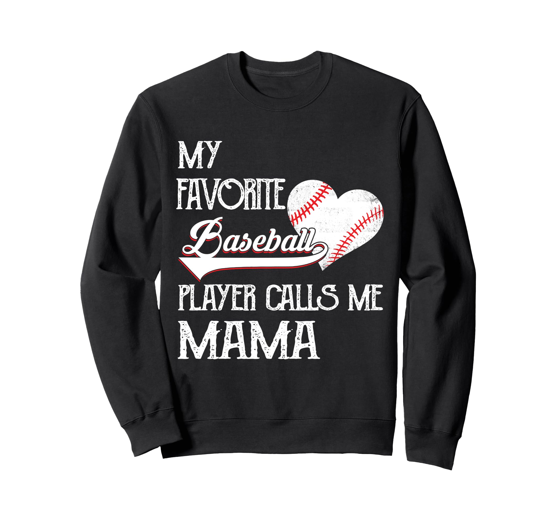Heart Love Favorite Baseball Sweatshirt - Aesthetic Graphic for Adults - T-Shirt, Sweatshirt, Hoodie
