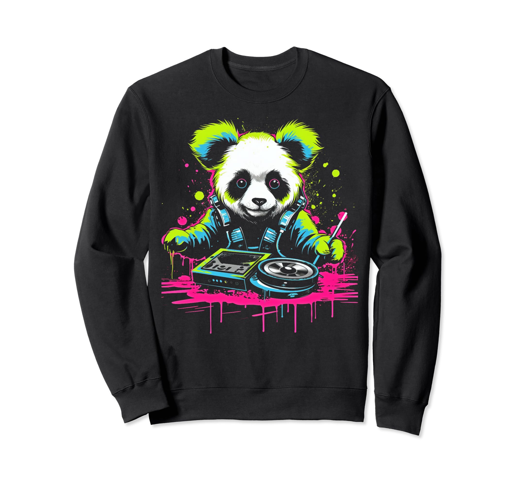 Kawaii Cat Dj Japanese Edm Y2K Sweatshirt - Fun Novelty Design Unisex - T-Shirt, Sweatshirt, Hoodie