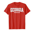 Georgia Ga Athletic Varsity Sports Red T-Shirt - Fun Novelty Design Unisex - T-Shirt, Sweatshirt, Hoodie