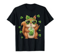 Squirrel St Patricks Day Shamrock T-Shirt - Novelty Apparel Unisex - T-Shirt, Sweatshirt, Hoodie