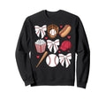 Baseball Coquette Bow Baseball Sweatshirt - Custom Art Print for Adults - T-Shirt, Sweatshirt, Hoodie