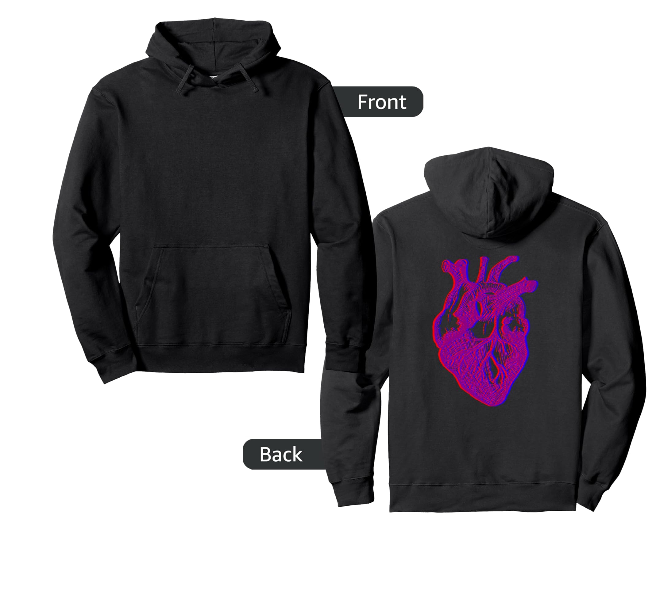 Etch Heart Cybergoth Egirl Eboy Hoodie - Streetwear Style Men Women - T-Shirt, Sweatshirt, Hoodie
