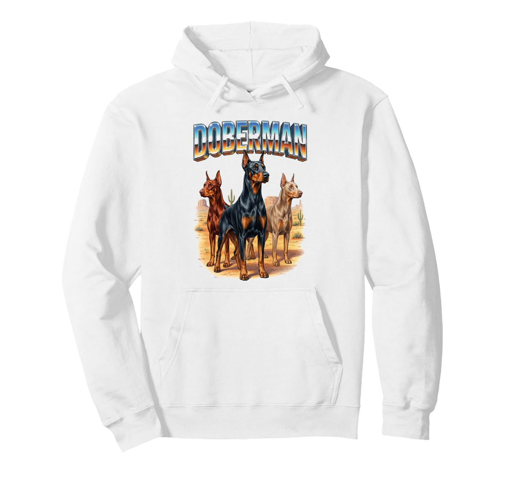 Doberman 90S Dog Lover 80S Doberman Owner Hoodie - Streetwear Style Unisex - T-Shirt, Sweatshirt, Hoodie