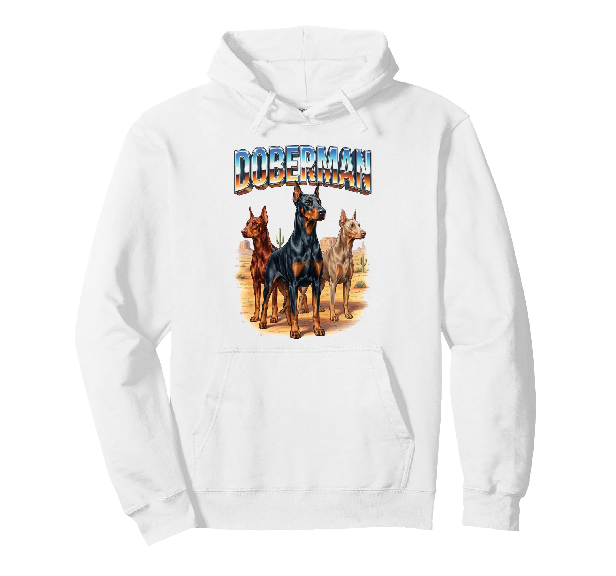 Doberman 90S Dog Lover 80S Doberman Owner Hoodie - Streetwear Style Unisex - T-Shirt, Sweatshirt, Hoodie