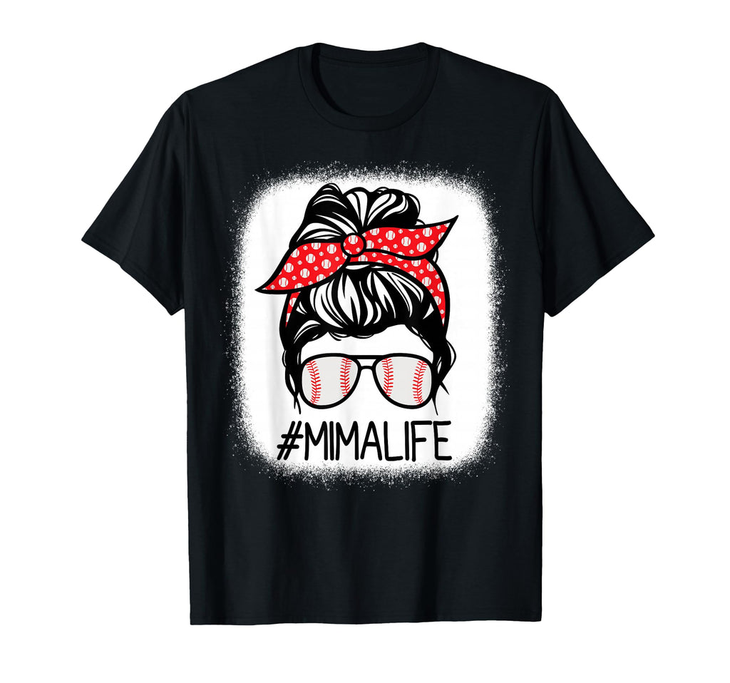 Mima Bleached Messy Bun Baseball T-Shirt - Graphic Print for Adults - T-Shirt, Sweatshirt, Hoodie