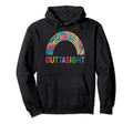 Outtasight Boho Rainbow Psychedelic Hoodie - Aesthetic Graphic Men Women - T-Shirt, Sweatshirt, Hoodie
