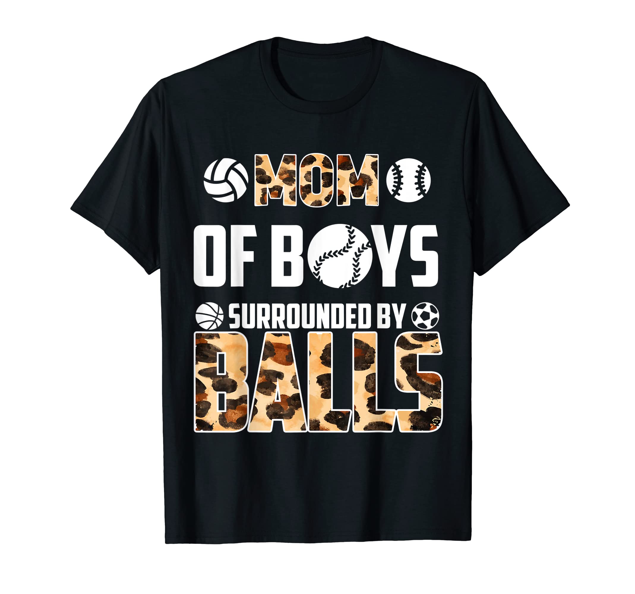 Mom Soccer Baseball Basketball Football T-Shirt - Graphic Print Unisex - T-Shirt, Sweatshirt, Hoodie