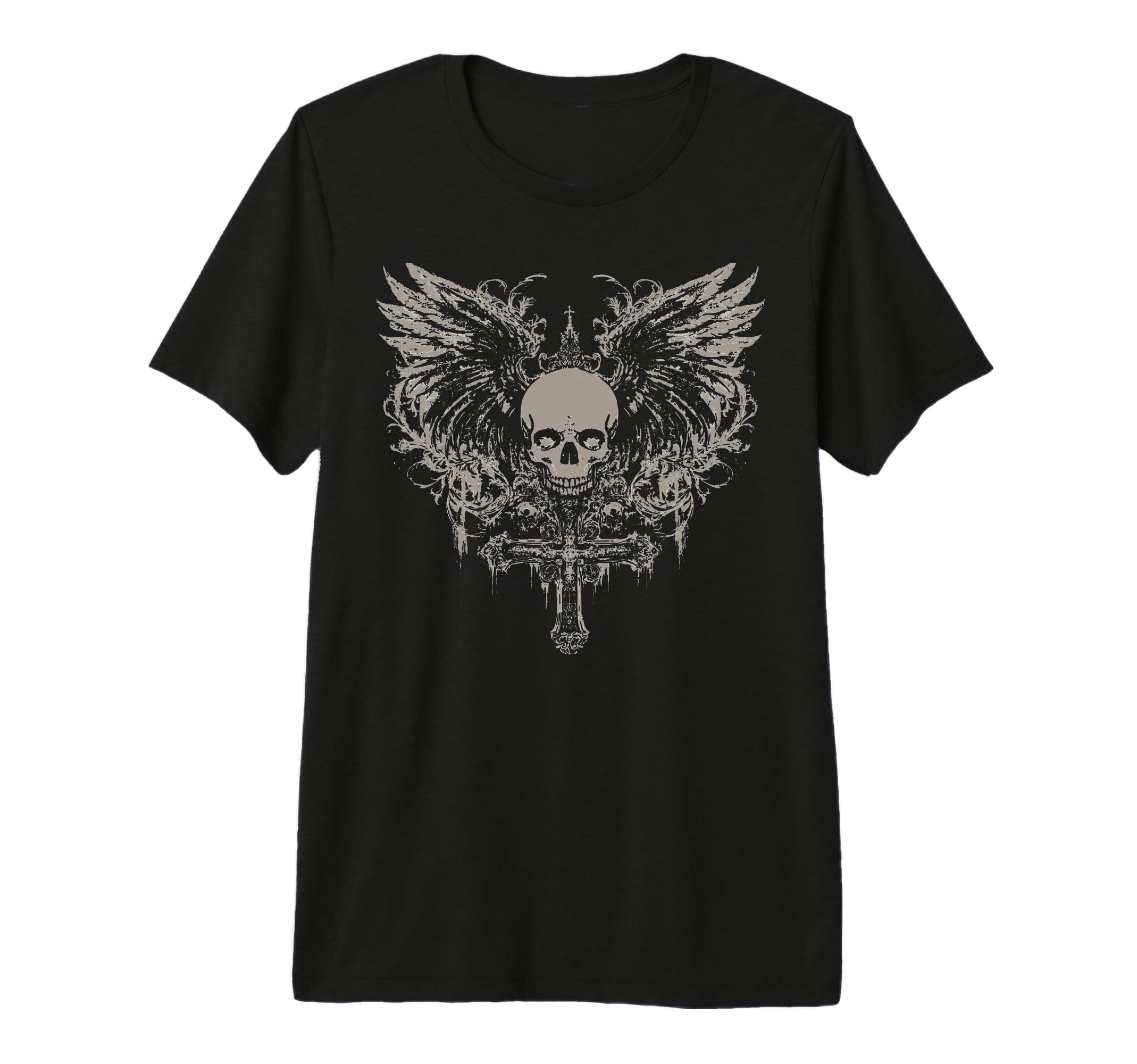 Skull Cross Y2K Goth Alt Grunge T-Shirt - Streetwear Style for Adults - T-Shirt, Sweatshirt, Hoodie