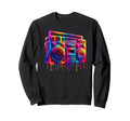 Dripping Paint Boombox Old School Sweatshirt - Aesthetic Graphic Unisex - T-Shirt, Sweatshirt, Hoodie