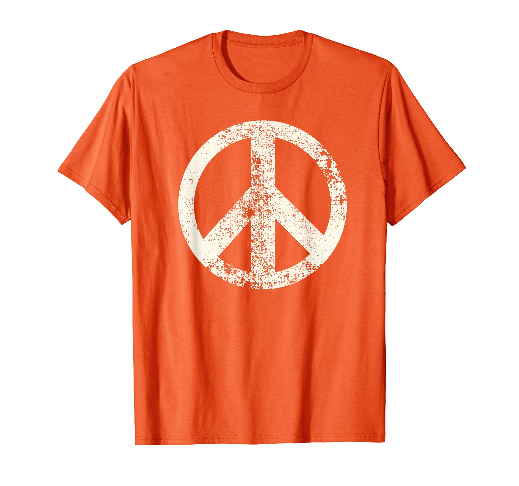 Distressed Hippie Peace Sign 60S 70S T-Shirt - Minimalist Print for Adults - T-Shirt, Sweatshirt, Hoodie