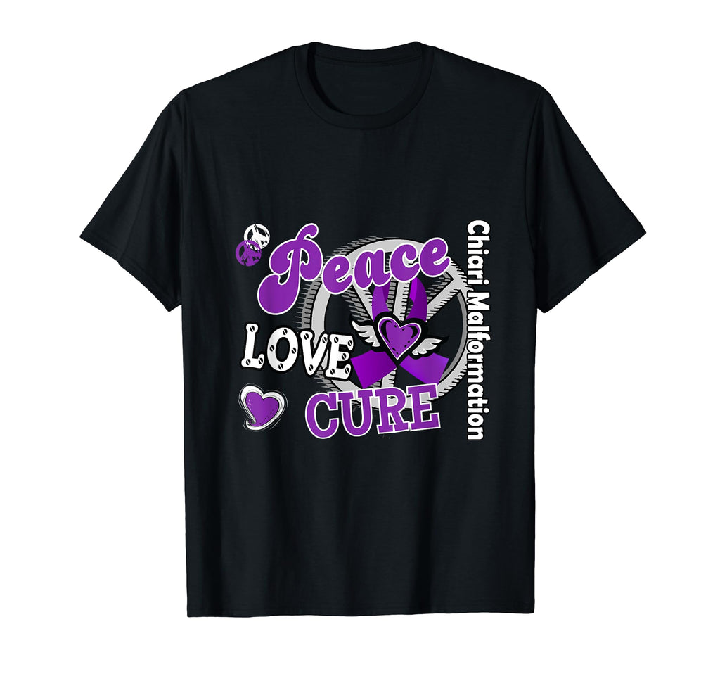 Chiari Malformation Peace Love T-Shirt - Casual Everyday Wear for Adults - T-Shirt, Sweatshirt, Hoodie