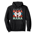 Baseball Mama Groovy Baseball Hoodie - Casual Everyday Wear Men Women - T-Shirt, Sweatshirt, Hoodie