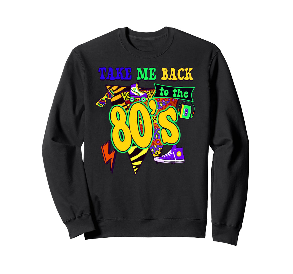 1980S Party Theme Roller Skates And Sweatshirt - Custom Art Print Unisex - T-Shirt, Sweatshirt, Hoodie