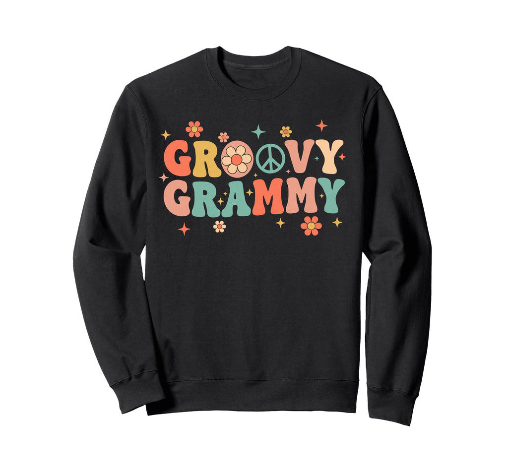 Groovy Grammy Shirts Flower Peace Sweatshirt - Custom Art Print Men Women - T-Shirt, Sweatshirt, Hoodie