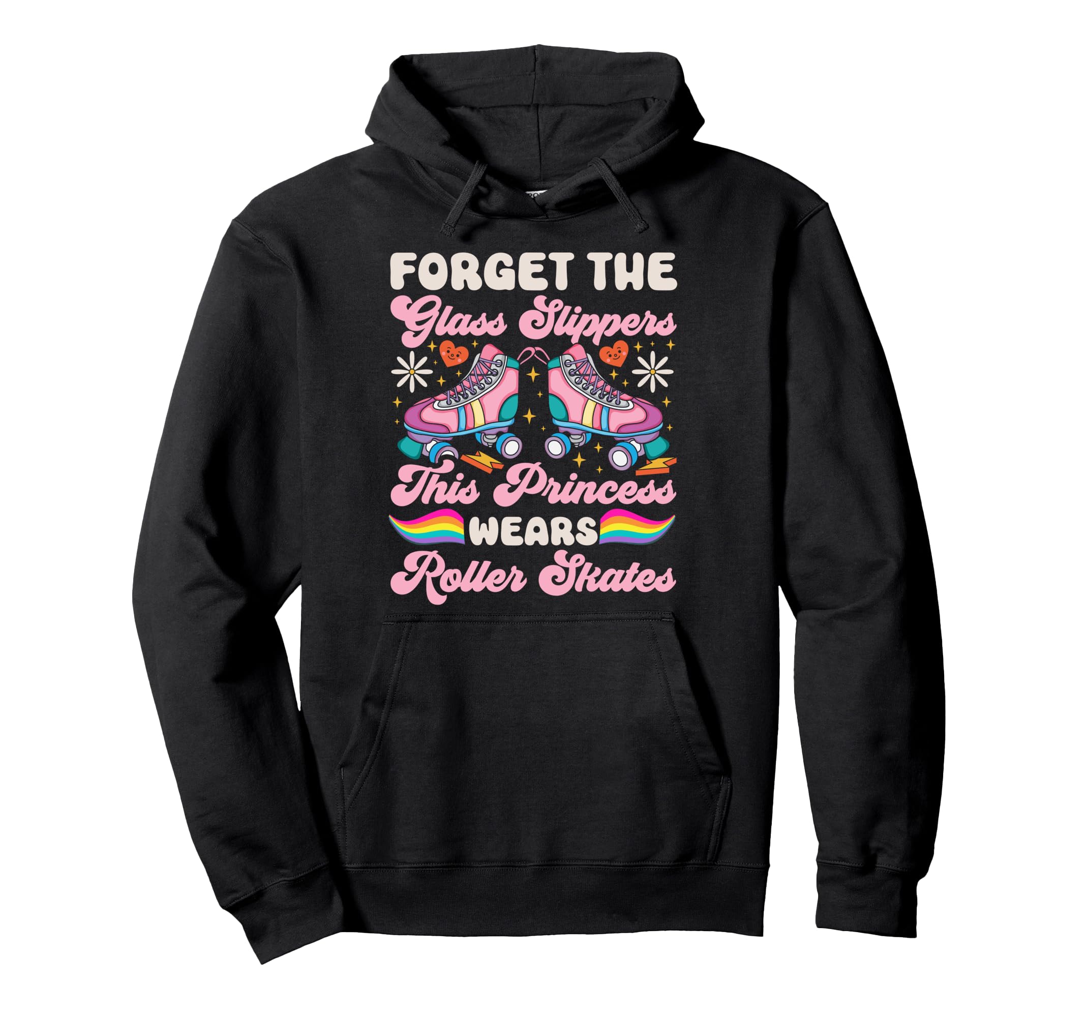 Roller Skating Skate 1970S Forget Glass Hoodie - Trendy Graphic for Adults - T-Shirt, Sweatshirt, Hoodie