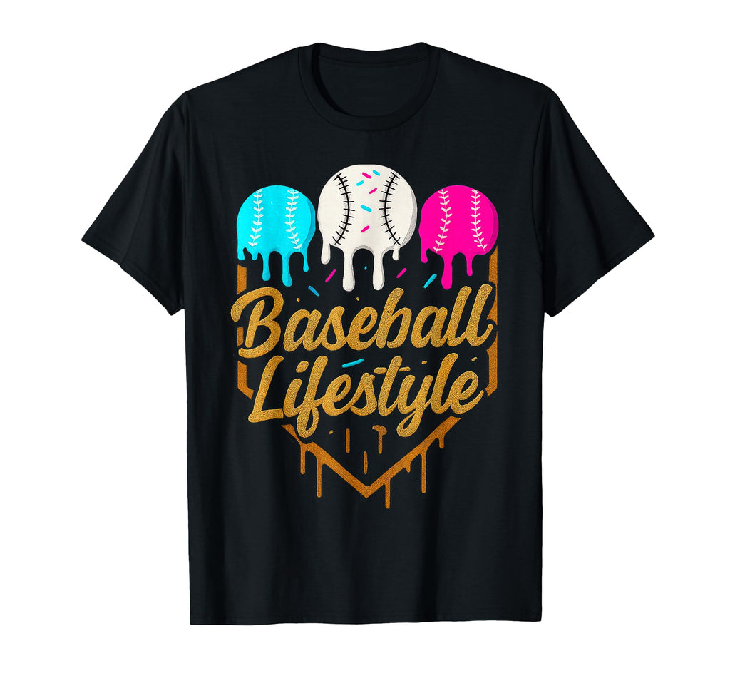 Baseball Lifestyle Baseball Drip T-Shirt - Trendy Graphic for Adults - T-Shirt, Sweatshirt, Hoodie